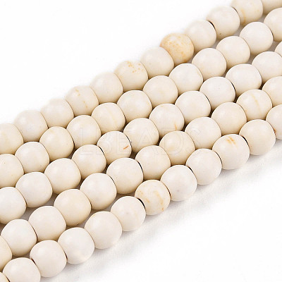 Synthetic Magnesite Beads Strands TURQ-S192-4mm-1-1