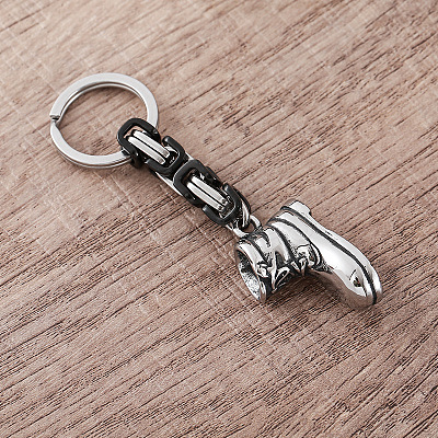 Biker Style 304 Stainless Steel Tactical Boot Keychains YF9349-1