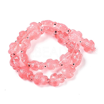 Transparent Glass Enamel Beads Strands GLAA-B021-06H-1