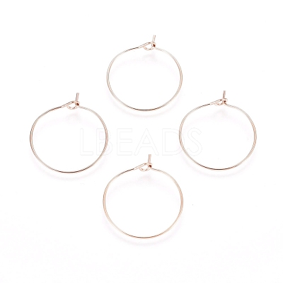 Ion Plating(IP) 316L Surgical Stainless Steel Hoop Earring Findings STAS-D164-05RG-1