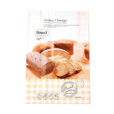 Rectangle with Bread Pattern Paper Baking Bags CARB-K0001-01I-1