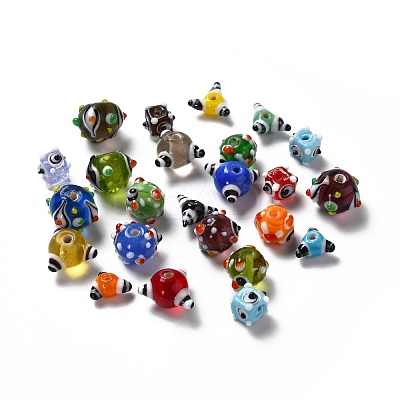 Handmade Bumpy Lampwork Beads LAMP-E023-02-1