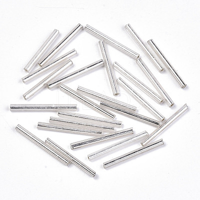 Electroplate Glass Bugle Beads SEED-S043-02B-02-1