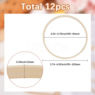 12Pcs Bamboo Embroidery Hoop FIND-SC0015-73B-1
