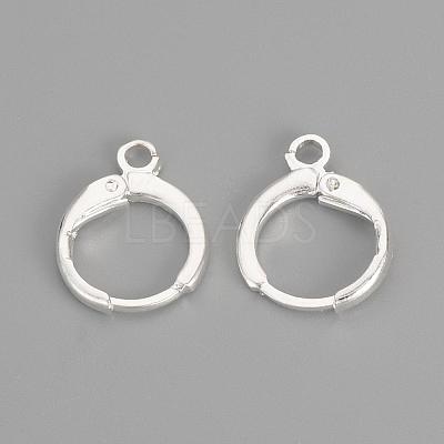 Brass Huggie Hoop Earring Findings KK-R071-08S-1