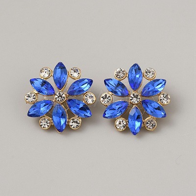 Flower Sew on Rhinestone FIND-WH0152-558KCG-01-1