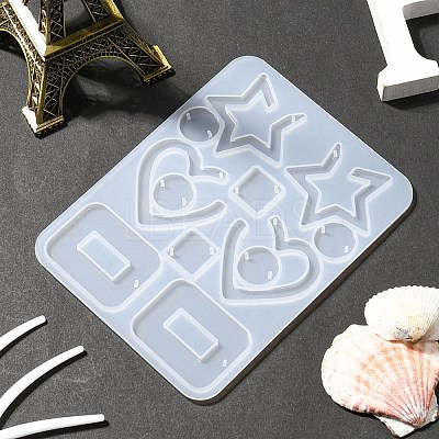 Mixed Shape Pendant & Links Silicone Molds DIY-YW0006-71-1