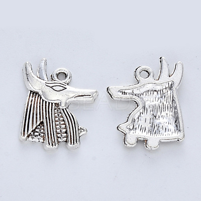 Tibetan Style Alloy Pendants TIBE-R316-075AS-RS-1