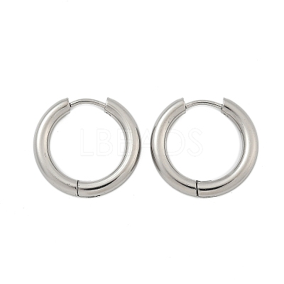 Tarnish Resistant 304 Stainless Steel Huggie Hoop Earrings EJEW-F111-20mm-P-1