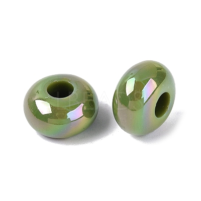 Opaque Acrylic European Beads OACR-E033-19O-1