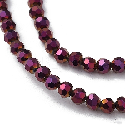 Electroplate Glass Beads Strands LS-EGLA-K015-10B-1