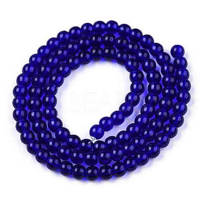 Transparent Glass Beads Strands GLAA-T032-T4mm-15-1