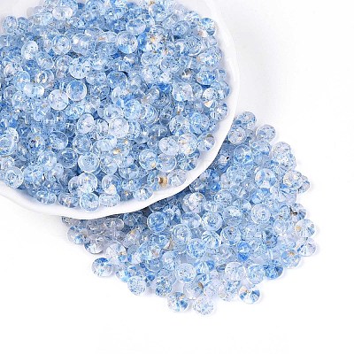 Baking Paint Transparent Glass Beads DGLA-T004-07D-1