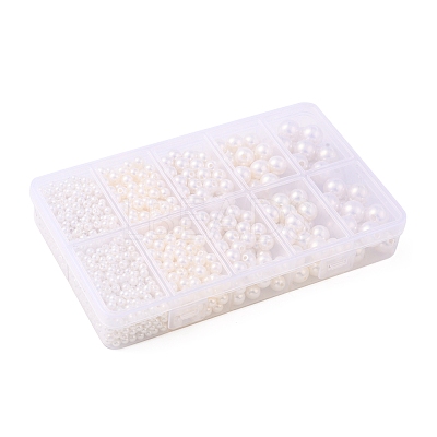 5 Sizes Imitated Pearl Acrylic Beads OACR-YW0001-28-1