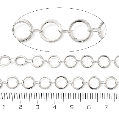304 Stainless Steel Ring Link Chains CHS-G044-05P-05-1