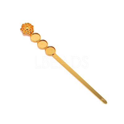 Brass Hair Stick Findings OHAR-WH0022-02A-1