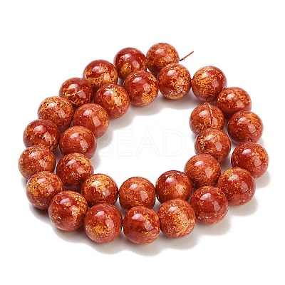Baking Paint Glass Beads Strands GL-CBA8F4B-02G-1