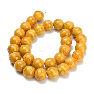 Baking Paint Glass Beads Strands GL-CBA8F4B-02-1