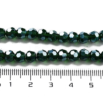 Electroplate Transparent Glass Beads Strands EGLA-A035-T6mm-A10-1
