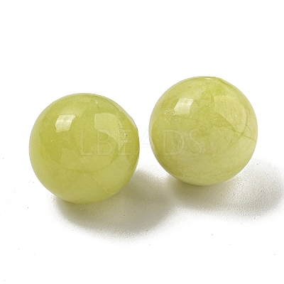Natural Lemon Jade Round Ball Figurines Statues for Home Office Desktop Decoration G-P532-02A-17-1