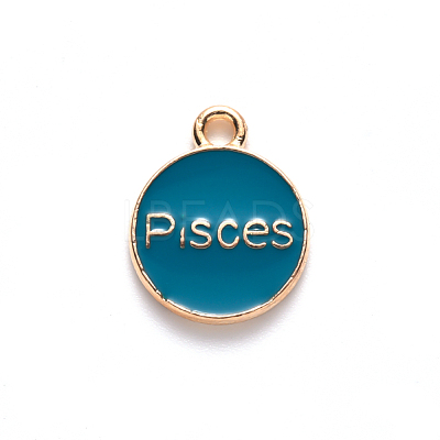 Alloy Enamel Pendants ENAM-S124-01B-05H-1