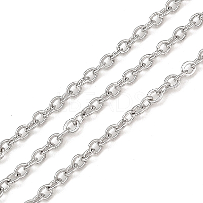 Non-Tarnish 3.28 Feet 304 Stainless Steel Cable Chains X-CHS-R008-10-1