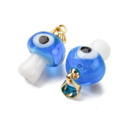 Handmade Lampwork Pendants LAMP-S069-06G-07-1