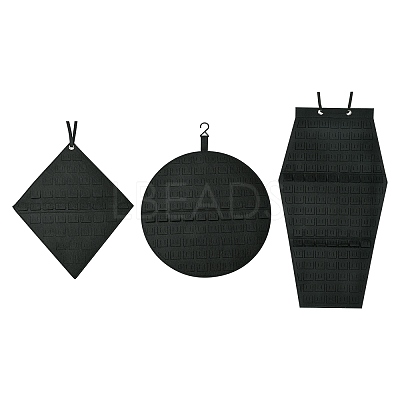 3Pcs 3 Styles Wall Mounted Brooch Jewelry Display Rolls ODIS-CJ0001-03-1