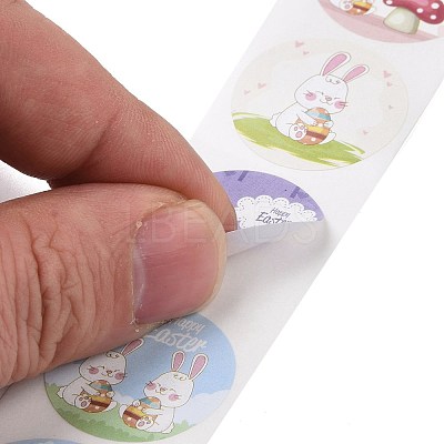 8 Patterns Easter Theme Self Adhesive Paper Sticker Rolls DIY-C060-03K-1