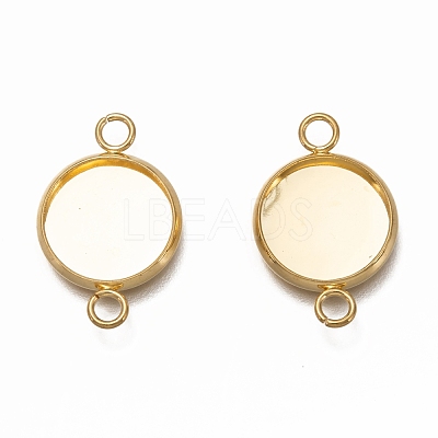 304 Stainless Steel Cabochon Connector Settings X-STAS-H130-23C-G-1