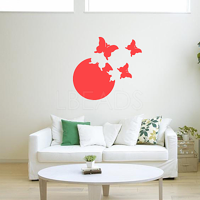 1 Set Plastic Mirror Wall Stickers AJEW-CN0001-65B-1