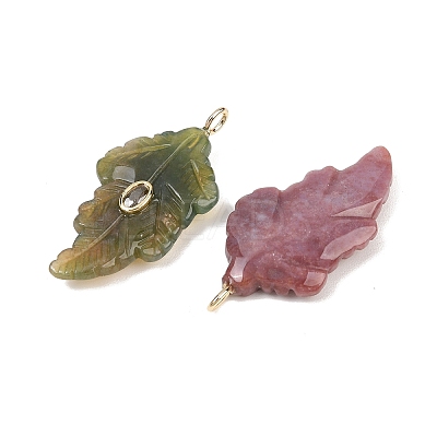 Natural Indian Agate Carved Pendants G-K372-06G-05-1