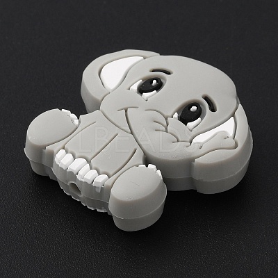 Elephant Silicone Beads SIL-WH0002-83B-1
