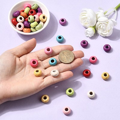 Synthetic Gemstone European Beads TURQ-S283-34-1