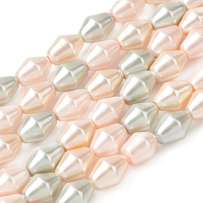 Electroplate Opaque Glass Imitation Pearl Bead Strands EGLA-H113-05D-1