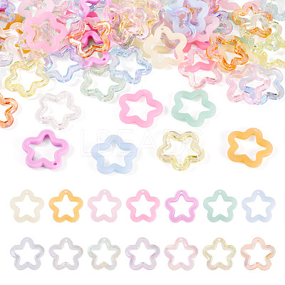 90Pcs 15 Colors Imitation Jelly Acrylic Pendants MACR-TA0002-49-1