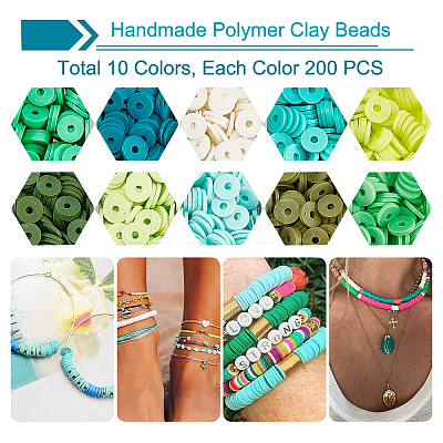 Handmade Polymer Clay Beads CLAY-FH0001-02C-02-1