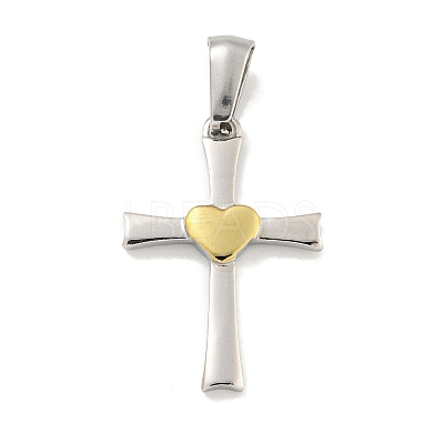 304 Stainless Steel Pendants STAS-C102-14GP-1