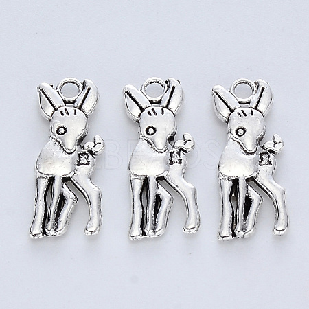 Tibetan Style Alloy Pendants X-TIBE-R316-065AS-RS-1