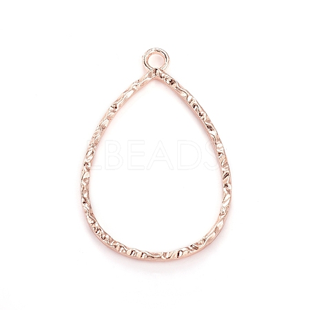 Zinc Alloy Open Back Bezel Pendants X-PALLOY-D009-33RG-1