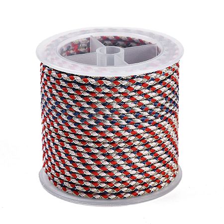 11M Polyester Braided Cord with Cotton Core & Metallic Thread OCOR-Z006-01-01-1