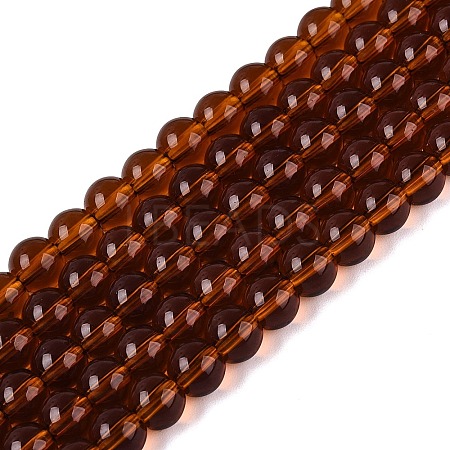 Transparent Glass Beads Strands GLAA-T032-T6mm-30-1
