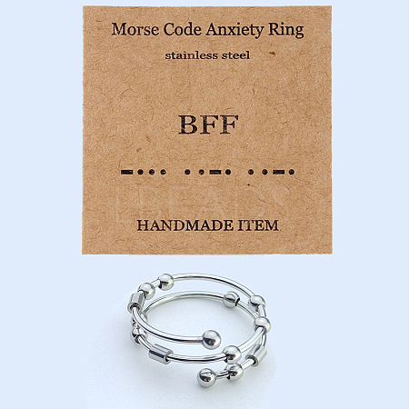 304 Stainless Steel Rotating Cuff Rings FS-WG14209-09-1