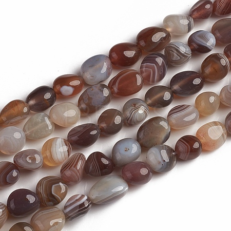 Natural Botswana Agate Beads Strands G-D0002-D81-1