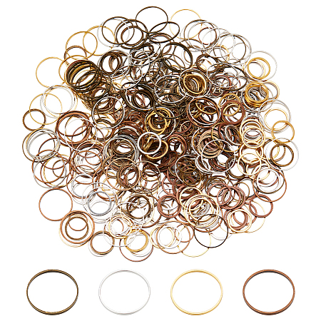   480Pcs 12 Styles Brass Linking Rings KK-WR0001-19-1