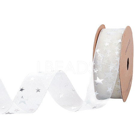 20 Yards Polyester Ribbons SRIB-WH20002-002-1