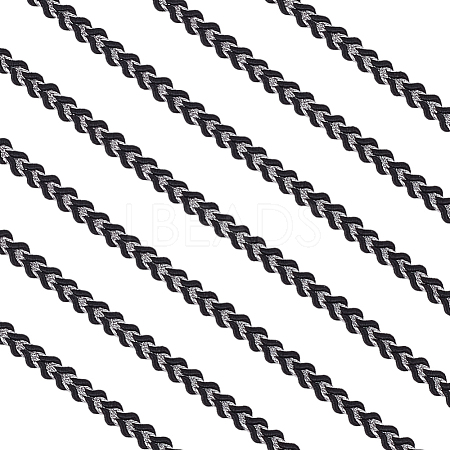 10 Yards Polyester Braided Lace Trims SRIB-WH0011-240A-1