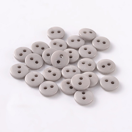 2-Hole Flat Round Resin Sewing Buttons for Costume Design BUTT-E119-34L-05-1