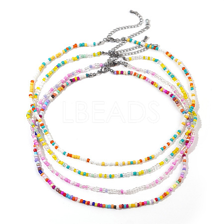 Colorful Beaded Necklace Set for Women JC2863-5-1