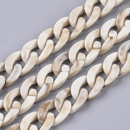 Handmade Acrylic Curb Chains X-SACR-N006-004D-1